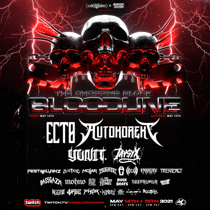 Code: Lockdown X Brainsick Records X Monsoon Season Presents: Bloodline | Twitch Live Stream  | May 14th + May 15th | FULL LINEUP ANNOUNCED